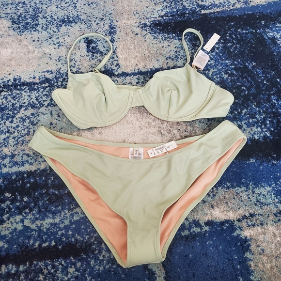 Madewell Second Wave underwire bikini top with curved waist bikini botto… - Picture 4 of 5